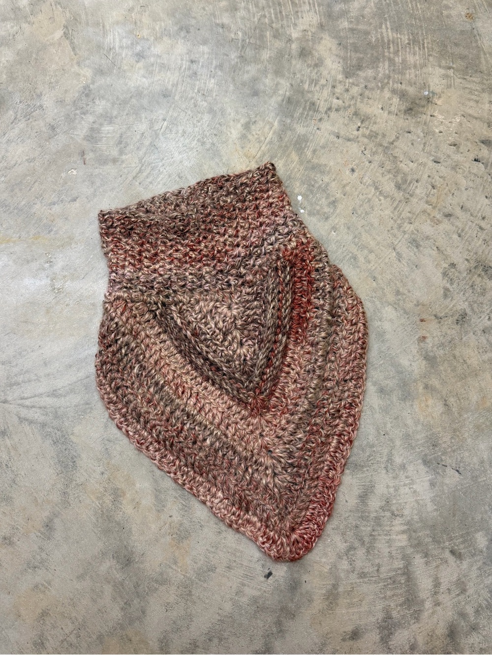 Handmade Brown Knit Neck Warmer Scarf